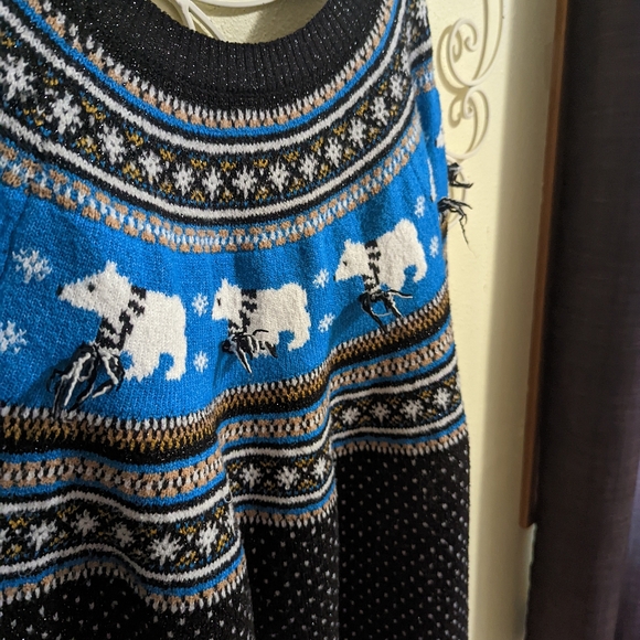 Holiday Time Polar Bear Christmas Sweater 2X - Picture 5 of 5
